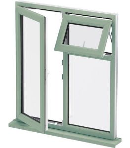 energy-efficient uPVC windows and doors fitted in house interior with outdoor greenery