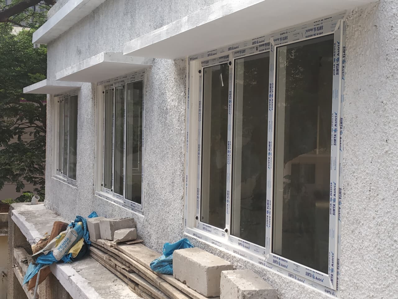 premium uPVC windows and doors fitted on house exterior under construction