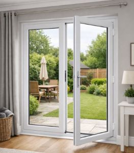 uPVC louvered interior door installation for home partition